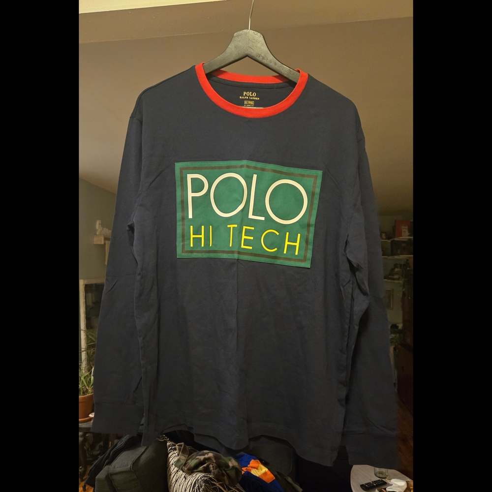 Polo by Ralph Lauren Green and Yellow Hi Tech Logo Shirt